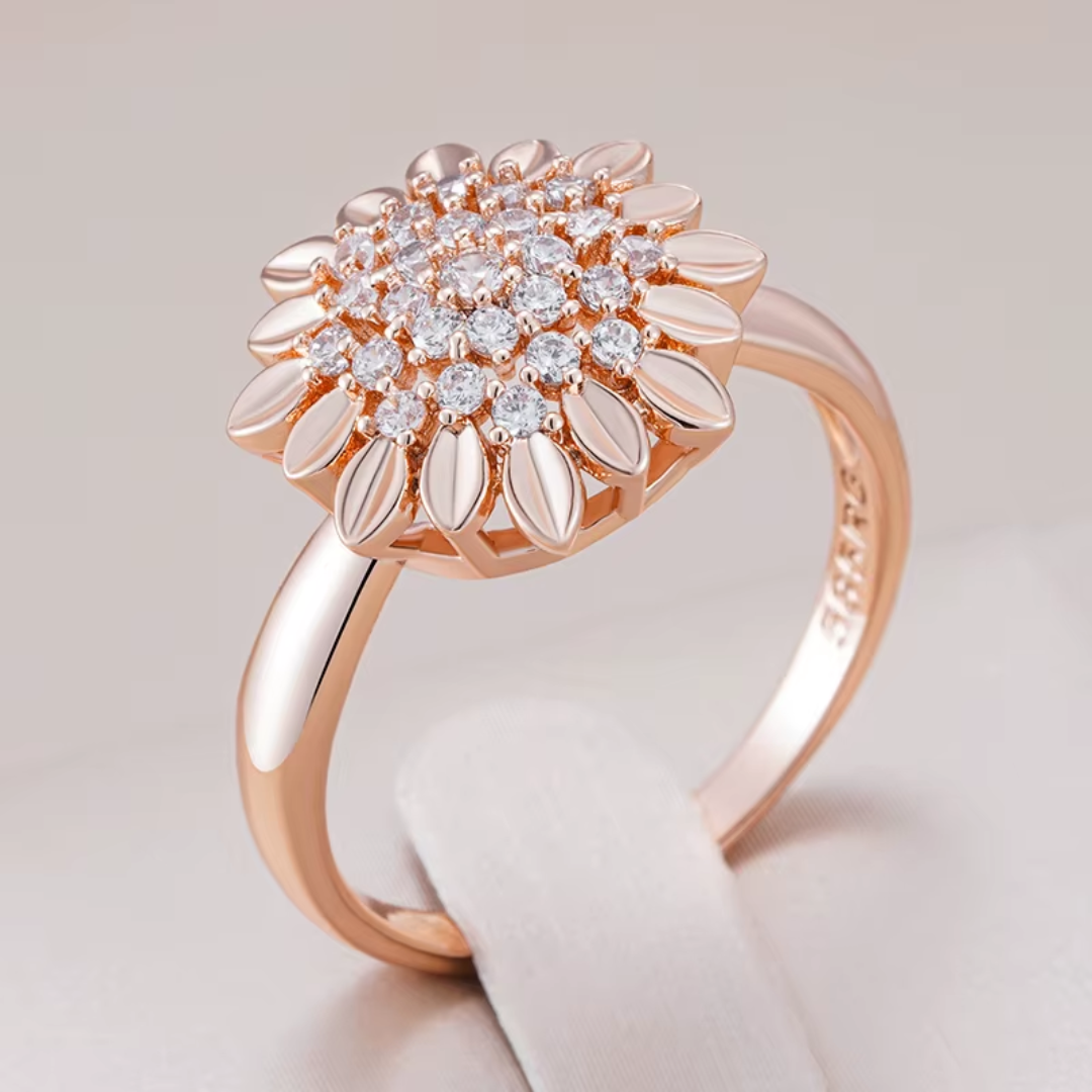 Bague Fleur en Or Rose