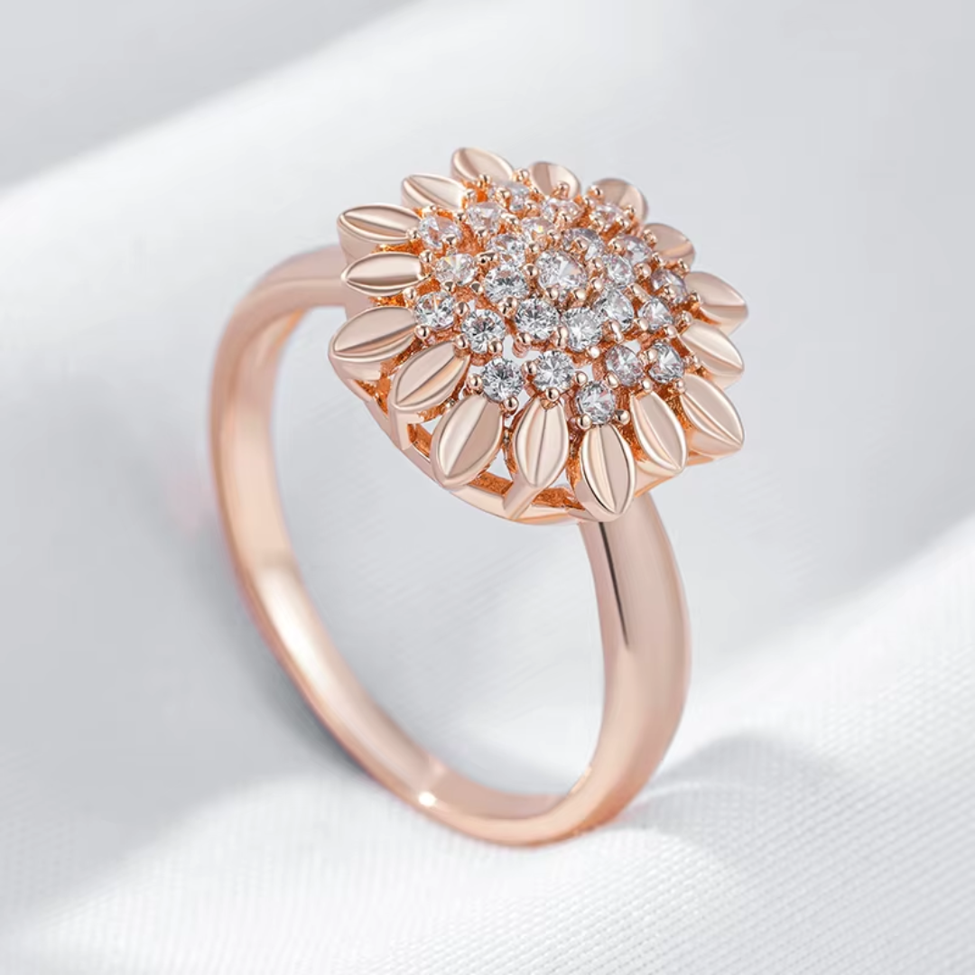 Bague Fleur en Or Rose