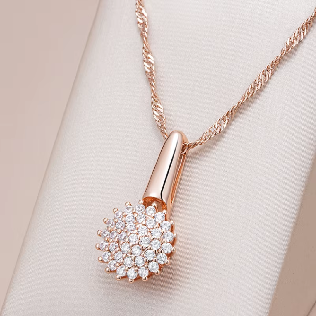 Collier Fleur en Or Rose