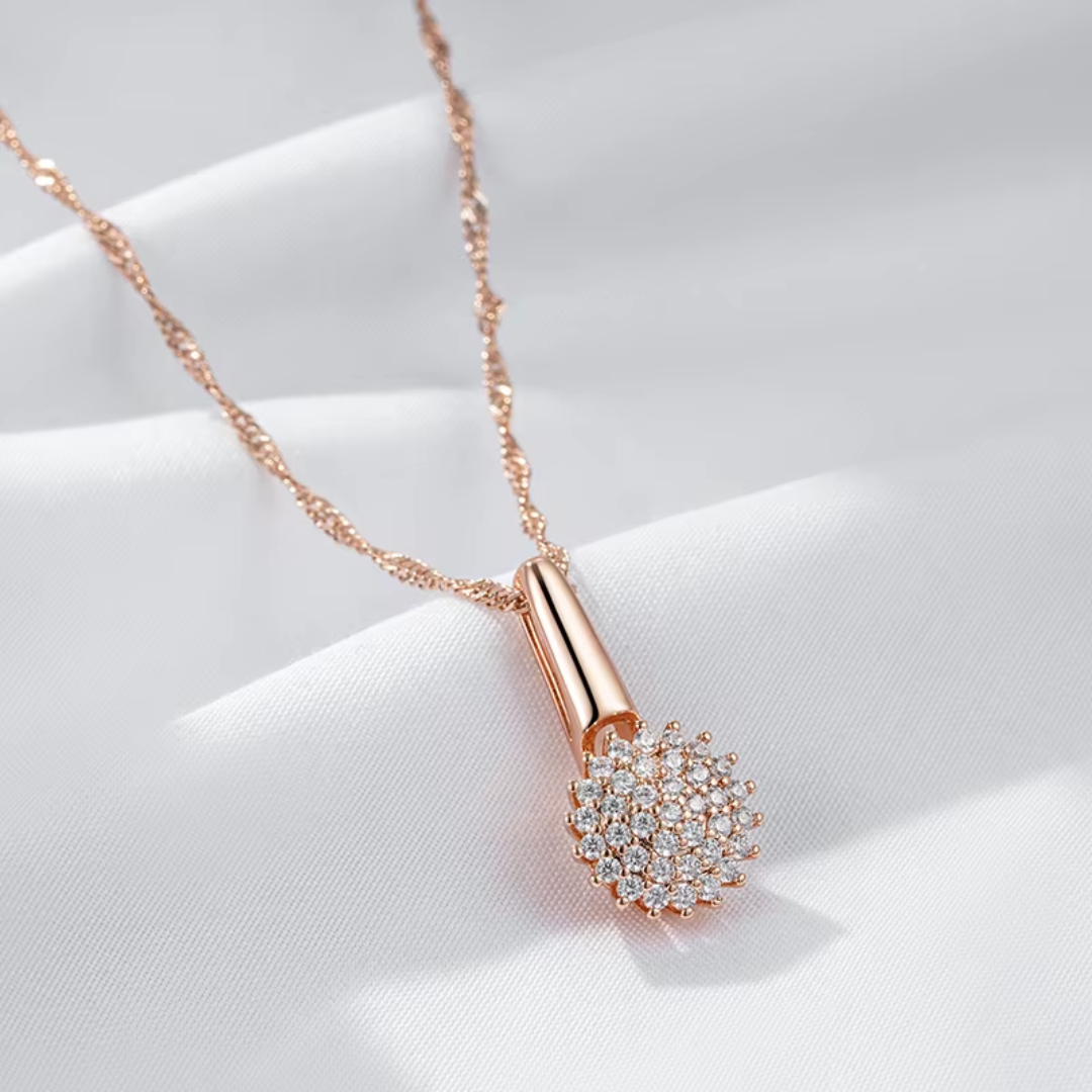 Collier Fleur en Or Rose