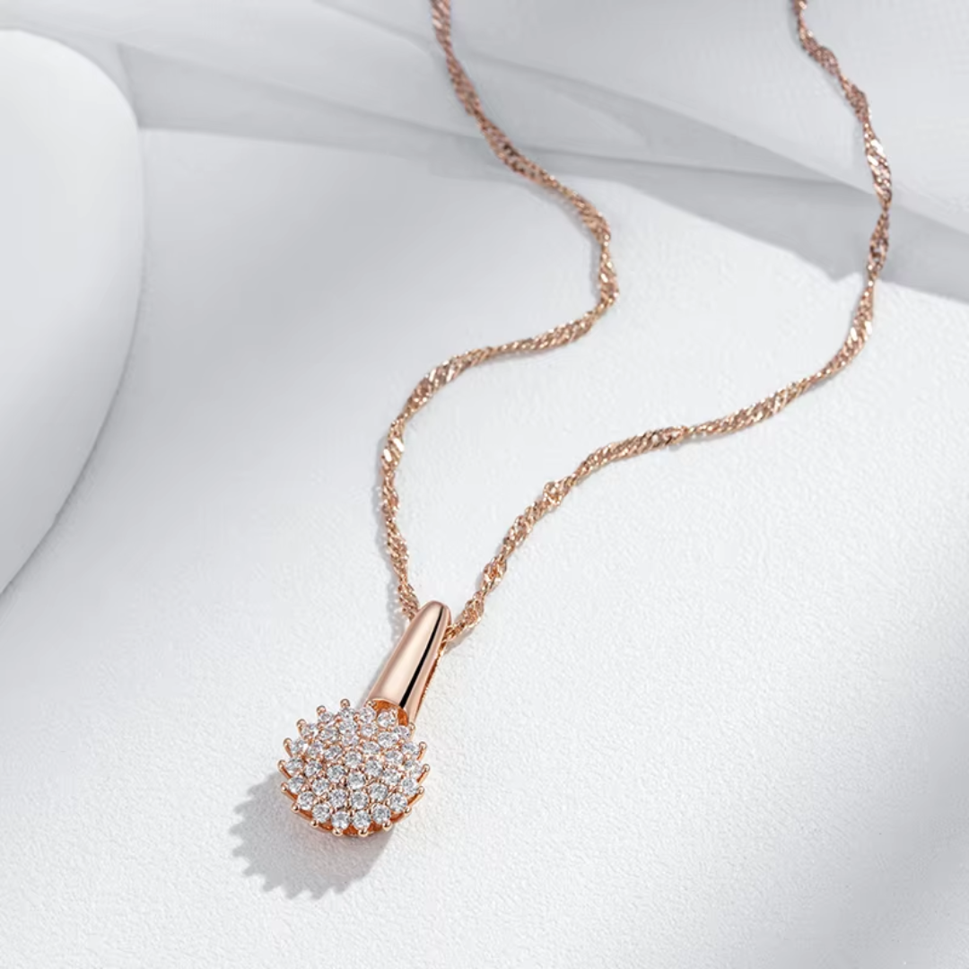 Collier Fleur en Or Rose