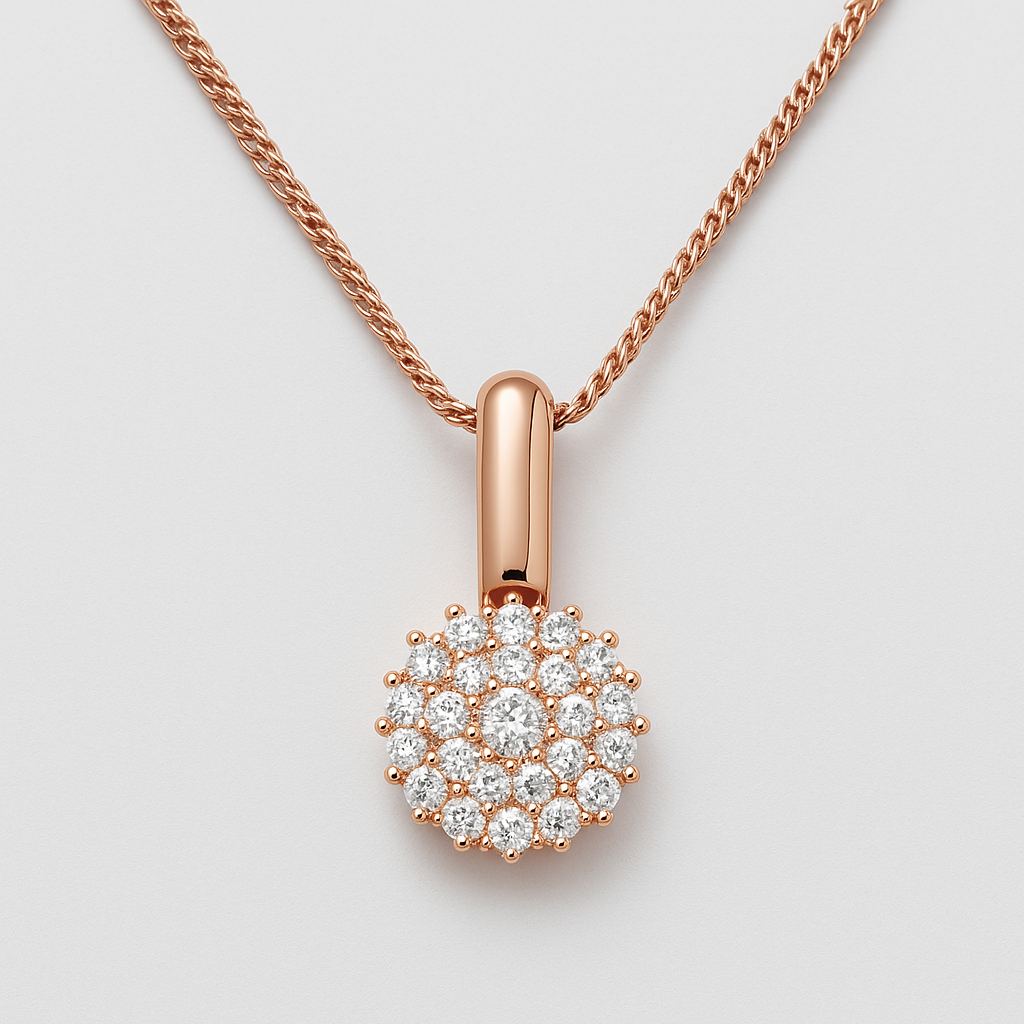 Collier Fleur en Or Rose
