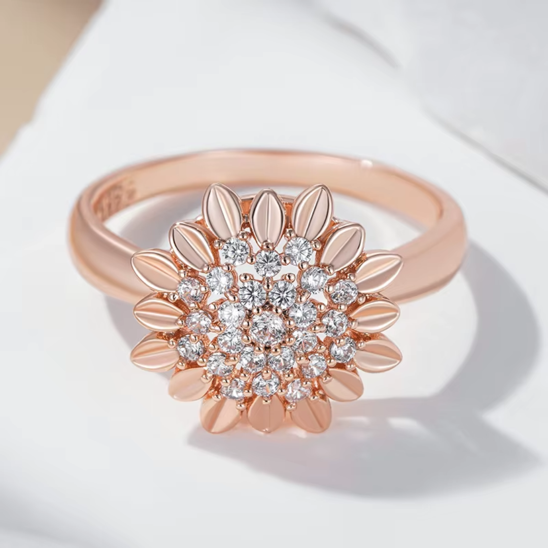 Bague Fleur en Or Rose